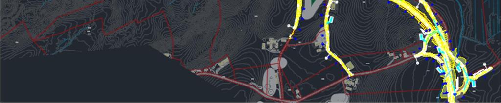 Figur 1: Kart over Kvarvingdalen med nye og eksisterende Fv.17 Denne rapporten omfatter forprosjekt for konstruksjonene som er planlagt på delstrekning 2, Dyrstad Kvarving, fra ca.