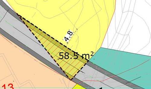 Atkomst til BBB1 ble derfor lagt om Bakkenveien. I høringsforslaget var Bakkenveien (SKV 3) 6m bred og hadde litt annen linjeføring. Det beslagla litt under 60m 2 av gbnr. 35/60 (Bakkenveien 5).