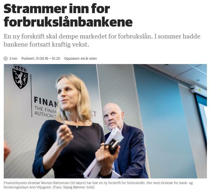 Naudsynte tiltak Finansdepartementet strammer inn Beteningsevne Gjeld i fht