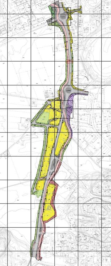 Planforslaget. Det reguleres sykkelveg med fortau langs hele Hølleveien fra Rådhusveien til Stausland. I opprinnelig planforslag er det foreslått ny undergang ved Tangvallveien.