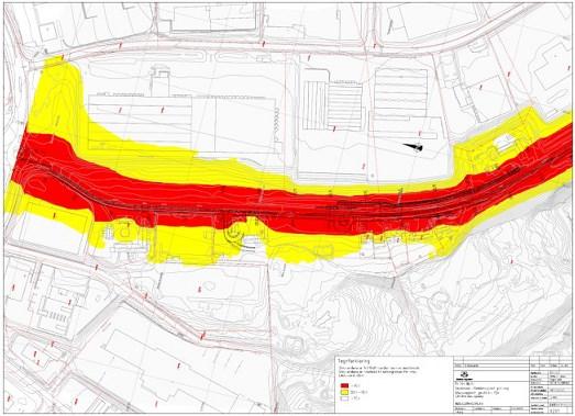 Planforslaget genererer ikke mer trafikkstøy. Planen vil imidlertid ha positive virkninger på støyforholdende for bebyggelse langs strekningen.
