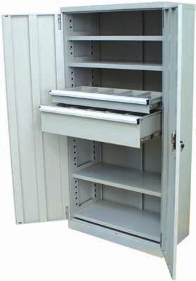 Dimensions (LxWxH) mm 900 x 450 x 1800 Weight (Nett) kg 94 Industrial Storage & Tooling Cabinet BSC-900 Industrial Storage