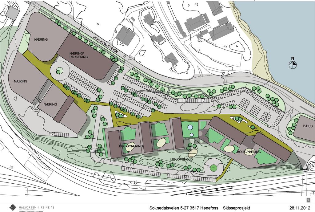1 Innledning Multiconsult har fått i oppdrag fra ProsjektCompaniet AS ved Helen Norheim å lage en for utbygging på Soknedalsveien i Hønefoss i Buskerud.