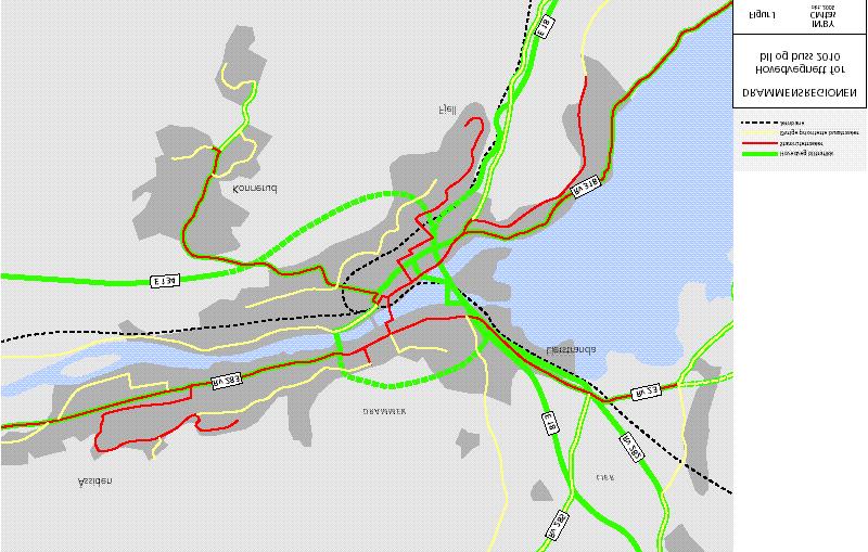 Røyken og Hurum: Sande og Svelvik: Spikkestad, Røyken stasjon, Slemmestad, Sætre Sande stasjon, Svelvik fergeleie Brakerøya stasjon fungerer ikke tilfredsstillende som knutepunkt og bør utvikles.