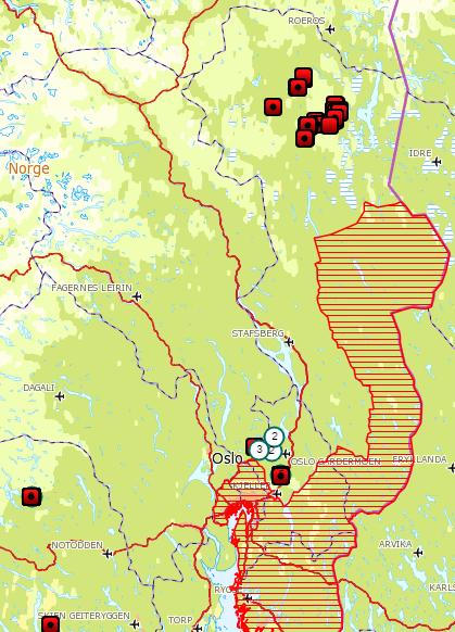 Side 10 av 17 Fig 3. Påviste skader av ulv hittil i 2019. Pr 14. august. Det er bare en skade av ulv i Oppland, Lunner 31. mai. 5.