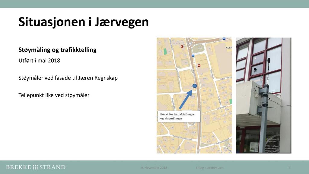 Si tu asjon en i Jærvegen Støymåling og trafikktelling Utført i mai