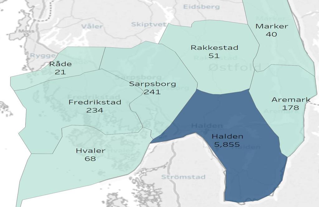 Pendling til kommunen Hvor mange som overnattet i forskjellige kommuner som