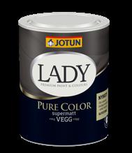 strie, tapet, betong og pusset mur. LADY Pure Color Vår vakreste maling noensinne supermatt!