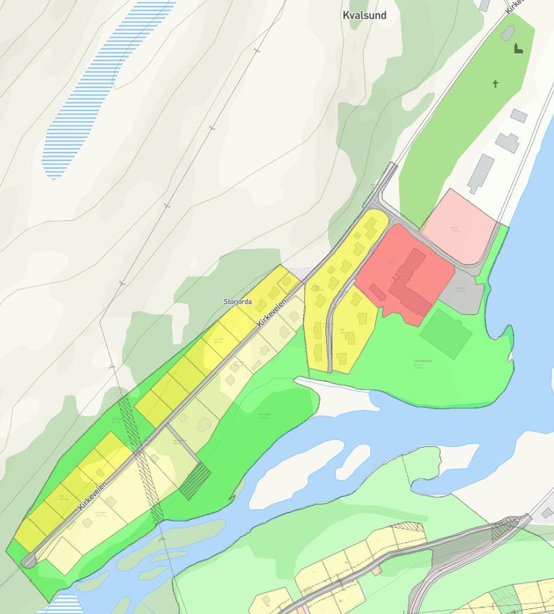 2.3 Eiendomsforhold Planområdet omfatter flere private eiendommer og kommunal grunn. Se eiendomskart i figur 2.