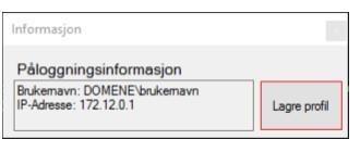 Figur 2 Installere Når installasjonsprogrammet er ferdig kommer det opp en dialog med påloggingsinformasjon til jobb-pc, dette er informasjon du trenger for å logge deg på hjemmekontorløsningen