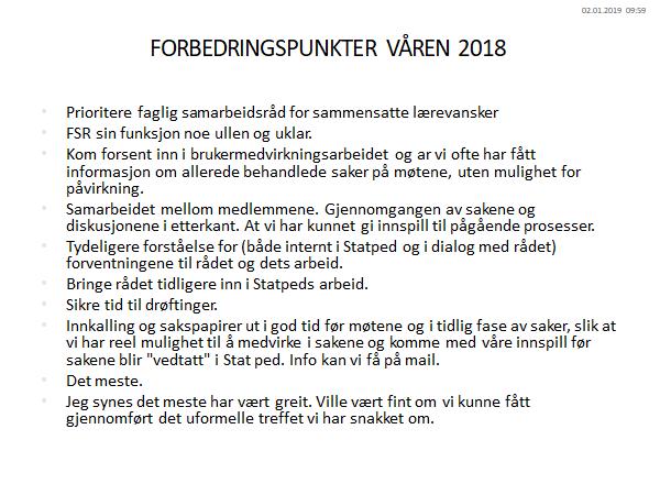 D) Forslag til forbedringer av