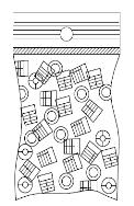 without Inserts 40800023 pcs Mal Innsats Xcelerator monteringsplate Template Insert Xcelerator Mountingplate