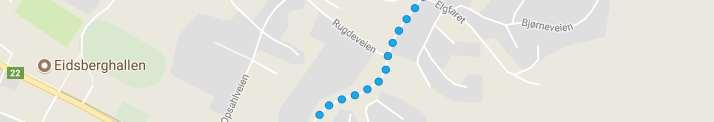 17 minutter ifølge Google maps.