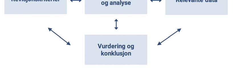 Til problemstillingene må det deretter utledes revisjonskriterier som uttrykker relevante normer eller standarder på det aktuelle området, det vil si hvilke krav eller forventninger som kan stilles