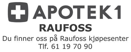 no og søk på 61159280 Storgt. 19, 2830 Raufoss - Tlf. 61 15 97 70 Gjøvik Østre Totenvei 109B 2816 Gjøvik Tlf. 61 13 92 50 www.