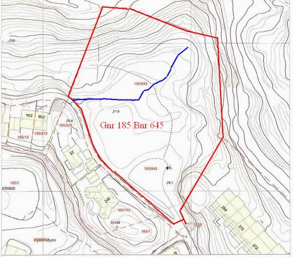 GNR 185 BNR 645, MORVIKBOTN I ÅSANE Morvik Eiendomsutvikling AS planlegger omregulering av Gnr 185 Bnr 645, Morvikbotn i Åsane, Bergen kommune, til kombinert blokk-/småhusbebyggelse (figur 1).