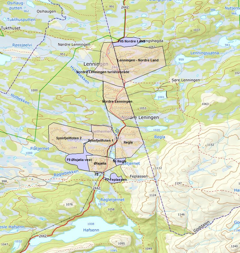 3.2 Kart over området Kartet under viser gjeldene reguleringsplaner og