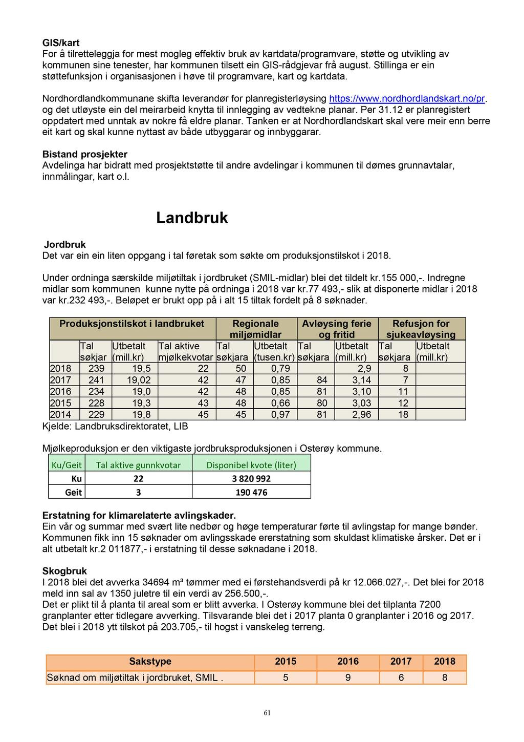 GIS/kart For å tilretteleggja for mest mogleg effektiv bruk av kartdata/programvare, støtte og utvikling av kommunen sine tenester, har kommunen tilsett ein GIS-rådgjevar frå august.