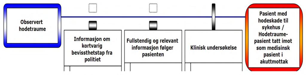 vurderinger knyttet til CT ved hodeskade, og at flere av legene gikk med retningslinjer for dette i lommen.