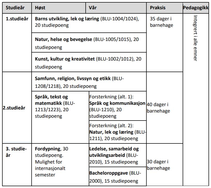 Praksis i studiet Totalt praksis fordelt på 3 studieår Mulighet for å avvikle praksis i