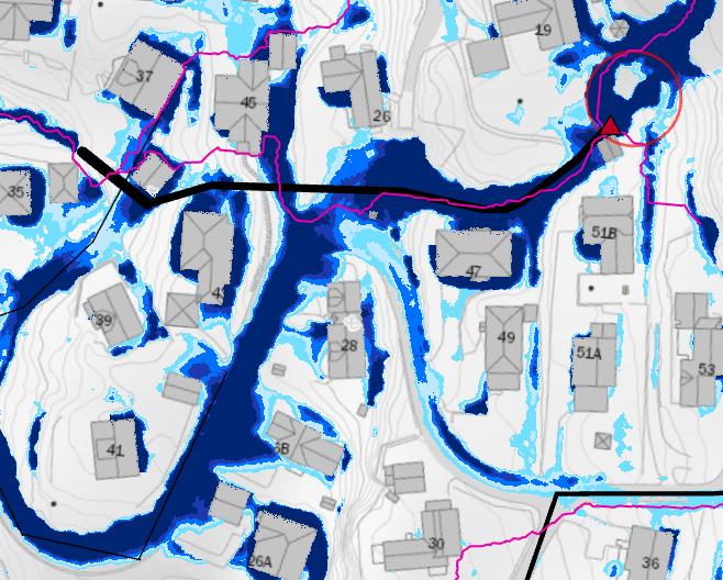 4.4. Sørumlia 9.1 Linneslia Kvernbakken 51B Inntak med stort tilsig fra Skapertjern.