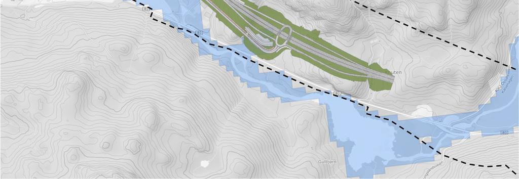 Sårbarhetsvurdering flom i vassdrag Det er flere aktsomhetsområder for flom i planområdet (DSB kartinnsynsløsning).