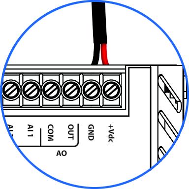 ピンに 9 ~ 24V DC を接続し GND にグラウンド線を接続します 3.