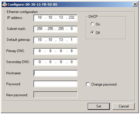 9.3 ネットワークの設定 - 固定 IP アドレス Netbiter EasyConnect ゲートウェイの固定 IP を設定するには Netbiter Config ユーティリティを使用します このユーティリティは