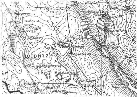 Om Bergsjøbrenna på Totenåsen Dette var et lite gardsbruk som lå ved Bergsjøen på Totenåsen. Og en kan fremdeles se rester etter jordveg og tomter.