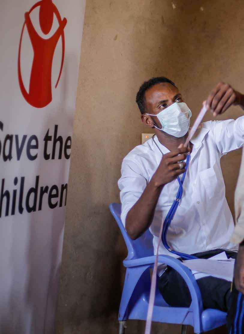 Sudan. Helsearbeidere fra Redd Barna screener barn for koronaviruset i Khartoum og Omdurman.