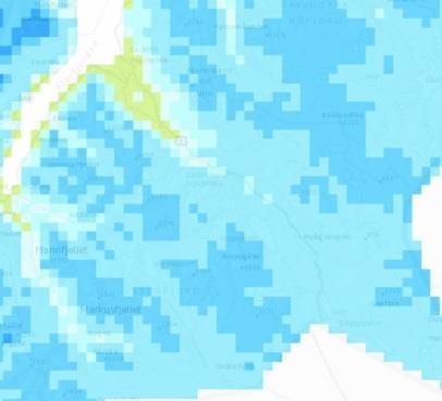 Ved Falsnes og nærmere fjorden legger det seg mindre snø og området blir tidligere snøfritt. I år med dårlige beiter lengere inn på fjellet, kan slike områder være helt avgjørende for flokken.