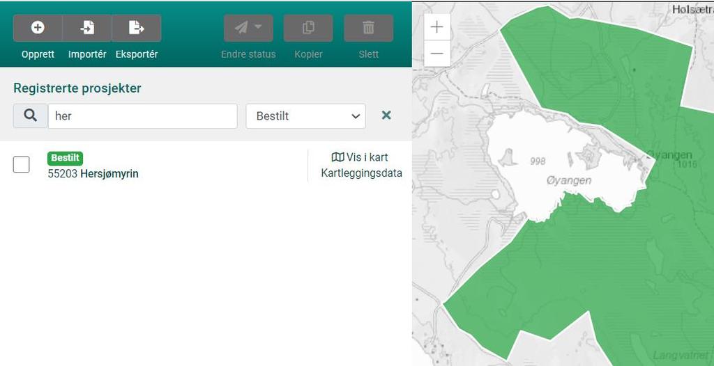 9 Redigere prosjekt som er bestilt For bestilte prosjekt kan du leggje til nye