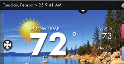 Get To Know Your Thermostat Dropdown Dashboard (The contents of your Dashboard may vary) The Dropdown Dashboard displays temperature,