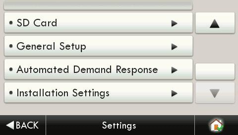 Main Menu Buttons - Settings Automated Demand Response Utility and Program setup must be done at the Skyport Cloud Services account.
