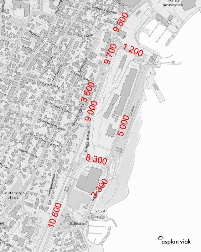 Atkomst til Gjestehavna og HS4 skjer i kryss Strandpromenaden/Apotekergata.