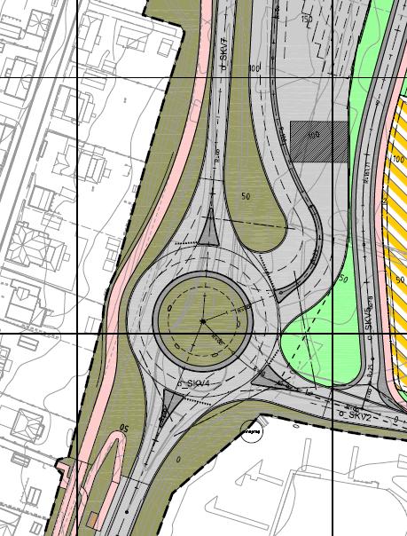 5.10.2 Trafikkløsning til ferge Planforslaget legger opp til ny rundkjøring i Midgardsveien som tar både inn