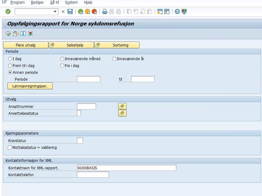 Systemløsningen NAV refusjoner i SAP Digitalinntektsmelding i Sap Inntektsmelding transaksjonskode PC00_M20_RMB_PRINT Når denne rapporten kjøres lages