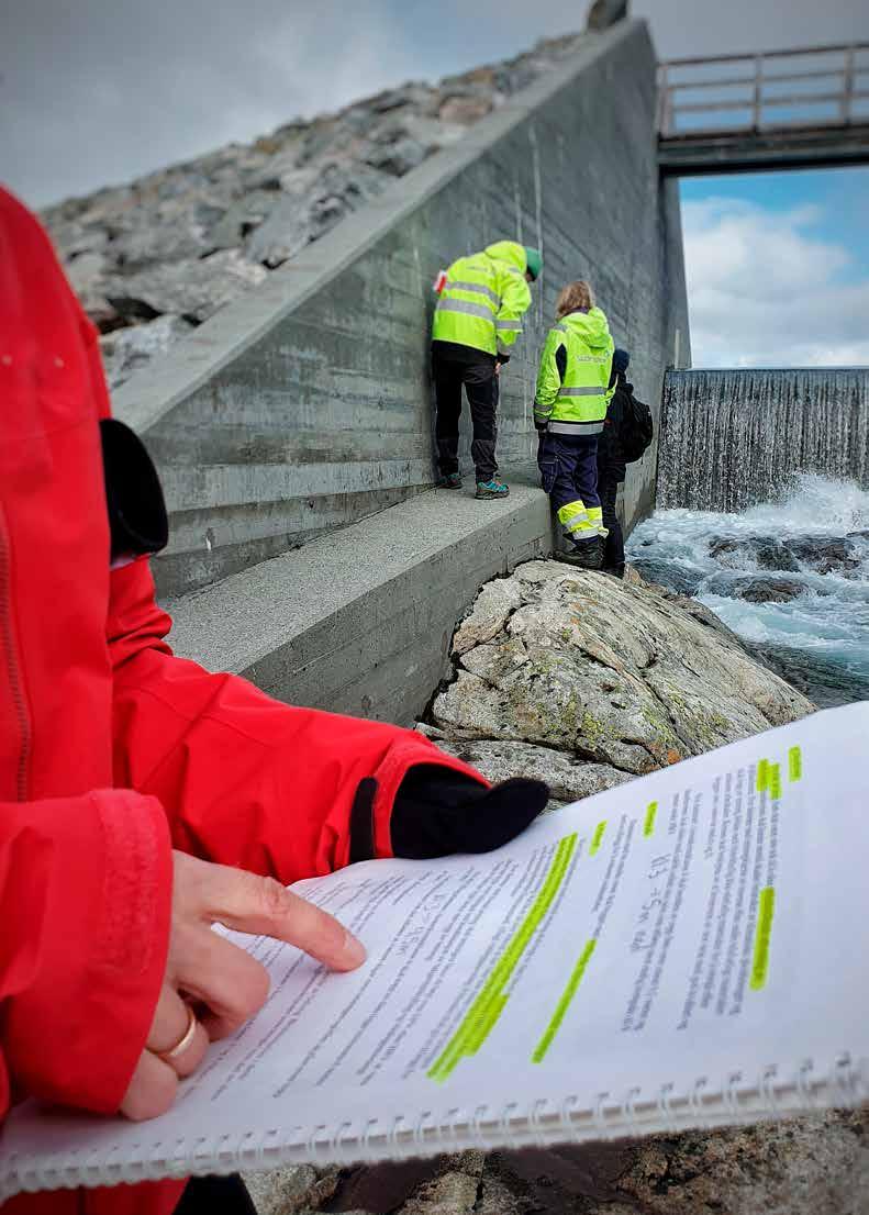 Tilsyn Dam Øvre Sandvatn, Saudefaldene, Rogaland.