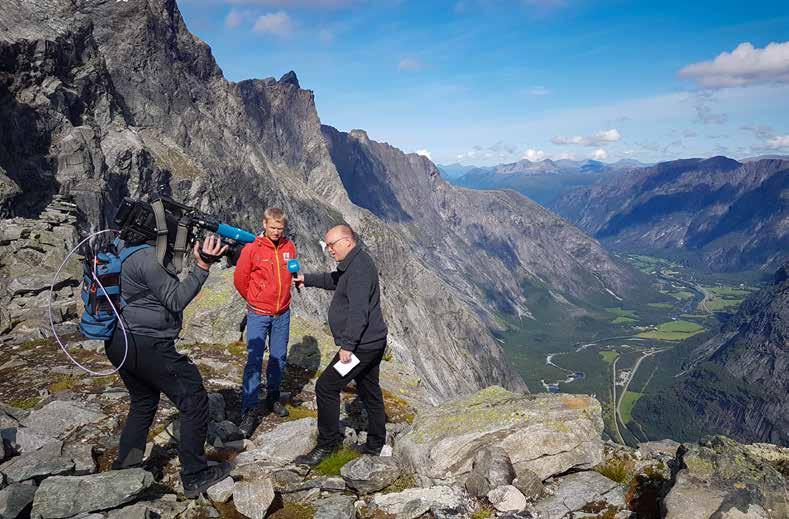 Seksjonssjef Lars Harald Blikra intervju ved Veslemannen. Foto: Gustav Pless, 4.