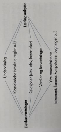 Figur 4. Forståelse av forhold som påvirker elevenes læringsutbytte (Nordahl, Manger & Lillejord, 2013, s. 141). Motivasjon blir ofte belyst som en sentral faktor i lys av læring.