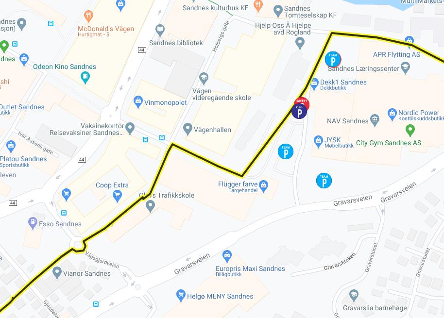 10.3. Arena kart for søndag Parkering Inn/ut til arena Søndag Langesone/søppelsone