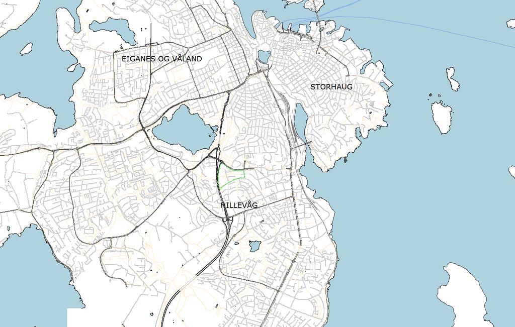 2 Planområdet og omgivelsene Planavgrensning og lokalisering Utsnitt av oversiktskart, Stavanger