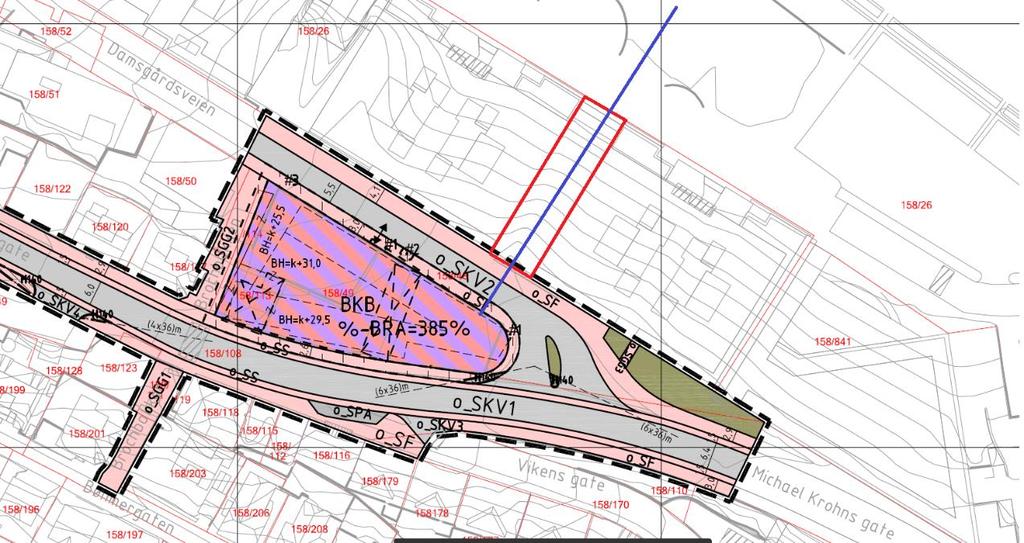 Dette er også trukket frem i naboers merknad til varsel om oppstart. Etter vår vurdering må eksisterende siktlinje 1 i større grad ivaretas som del av planforslaget.