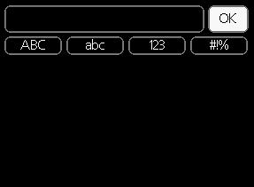 Bruk det virtuelle tastaturet Forskjellige tastaturer I visse menyer der det kan være nødvendig å legge inn tekst, finnes det