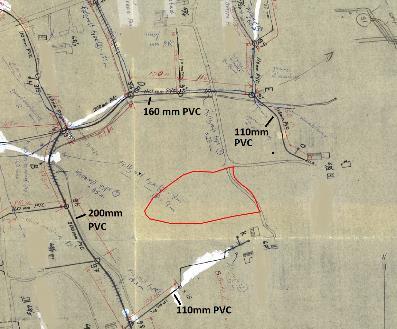 13 Teknisk infrastruktur Vann og avløp: I dag går det en trase for spillvann langs bekken på nord- og vestsiden av planområdet.