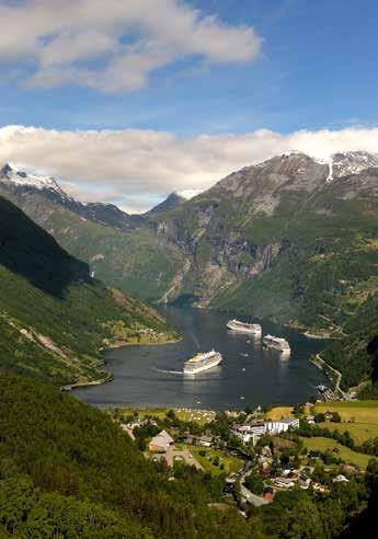 NED MED SVOVELUTSLIPP Cruiseskipene står for over 90 prosent av svovelutslippene (SO x ) i verdensarvfjordene.