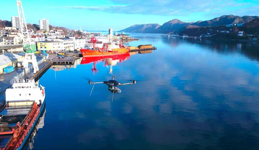 AVSLØRER: Sjøfartsdirektoratet er svært fornøyd med hvordan dronen har fungert til denne oppgaven. Direktoratet håper at denne nye måten å avsløre ulovlig svovelinnhold på også vil virke forebyggende.