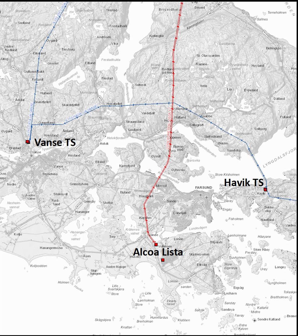 19.15 Økt transformatorkapasitet mot distribusjonsnettet Havik og Vanse transformatorstasjoner Beskrivelse: Øke transformatorkapasiteten mot distribusjonsnettet i området som forsynes fra Havik og