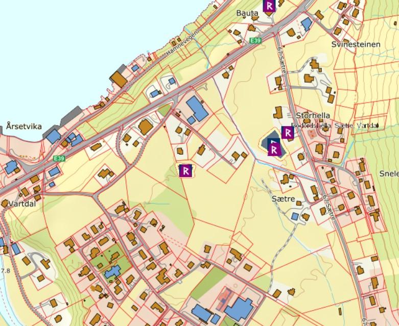 Side 16 av 44 Nasjonal arealplan-id: 2017001 Kartutsnitt frå riksantikvaren sin kartdatabase, Askeladden, syner kulturminne innan planområdet.