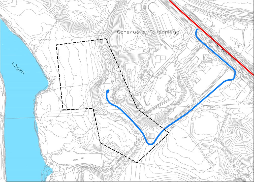 GOMSRUD SNØDEPONI 19 (58) 5.6 Trafikkforhold Planområdet har adkomst fra Gomsrudveien (fv. 2772) via en offentlig vei som går gjennom avfallsanleggområdet.